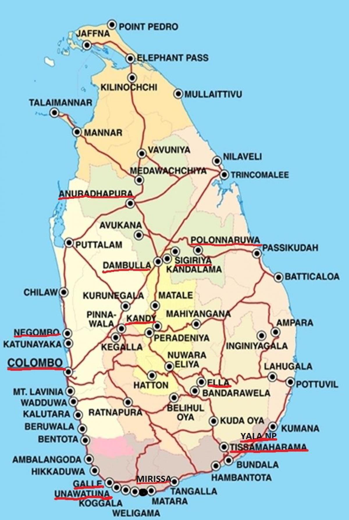 ಎಲಾ ನಕ್ಷೆ ಶ್ರೀಲಂಕಾ