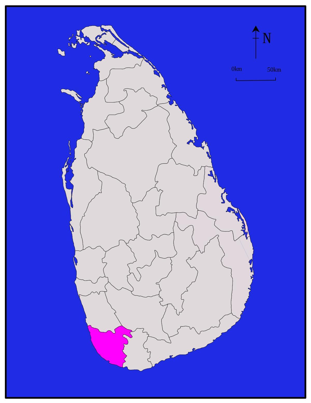 ನಕ್ಷೆ ಗ್ಯಾಲೆ ಆಫ್ ಶ್ರೀಲಂಕಾ