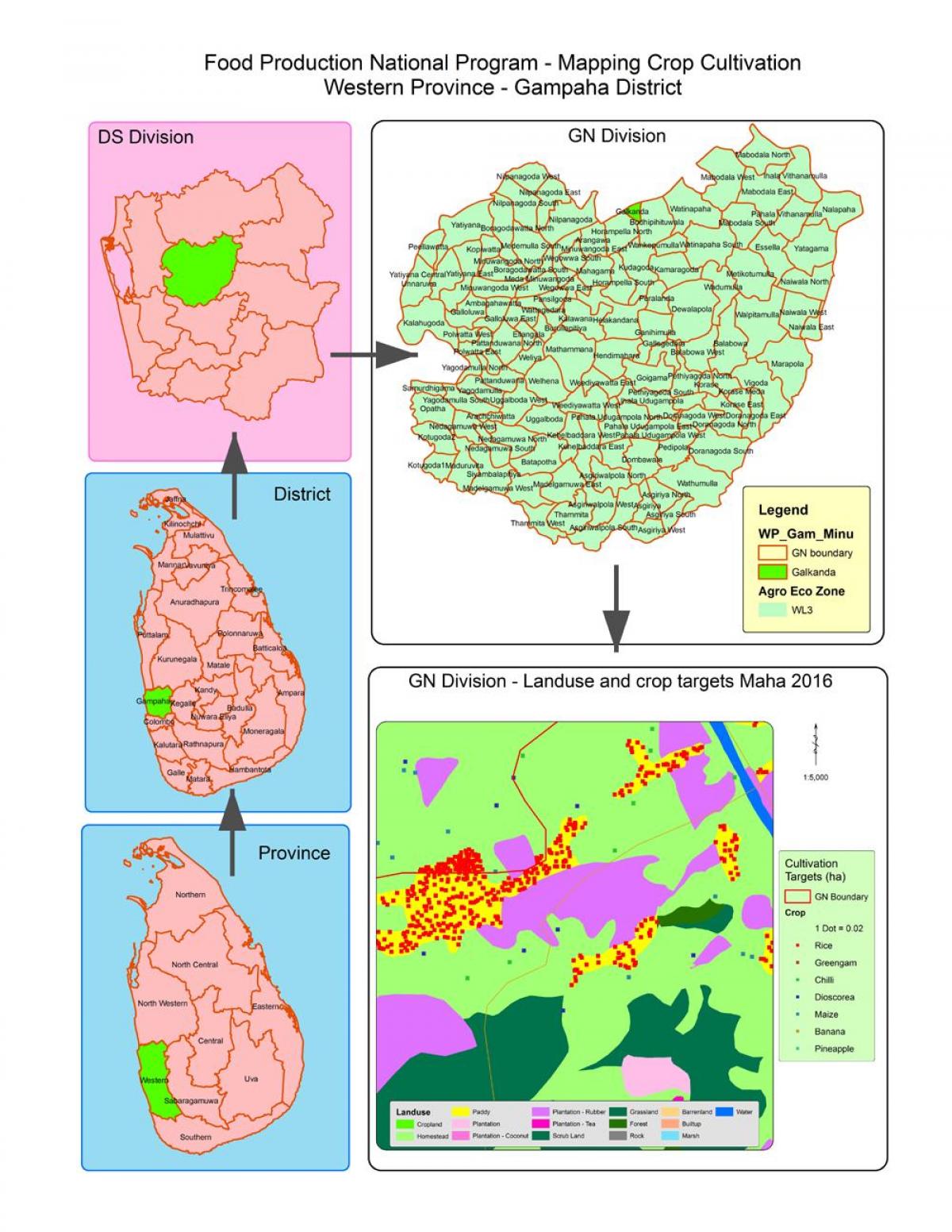 ನಕ್ಷೆ ಜಿ. ಎನ್ ವಿಭಾಗ ನಕ್ಷೆ ಶ್ರೀಲಂಕಾ