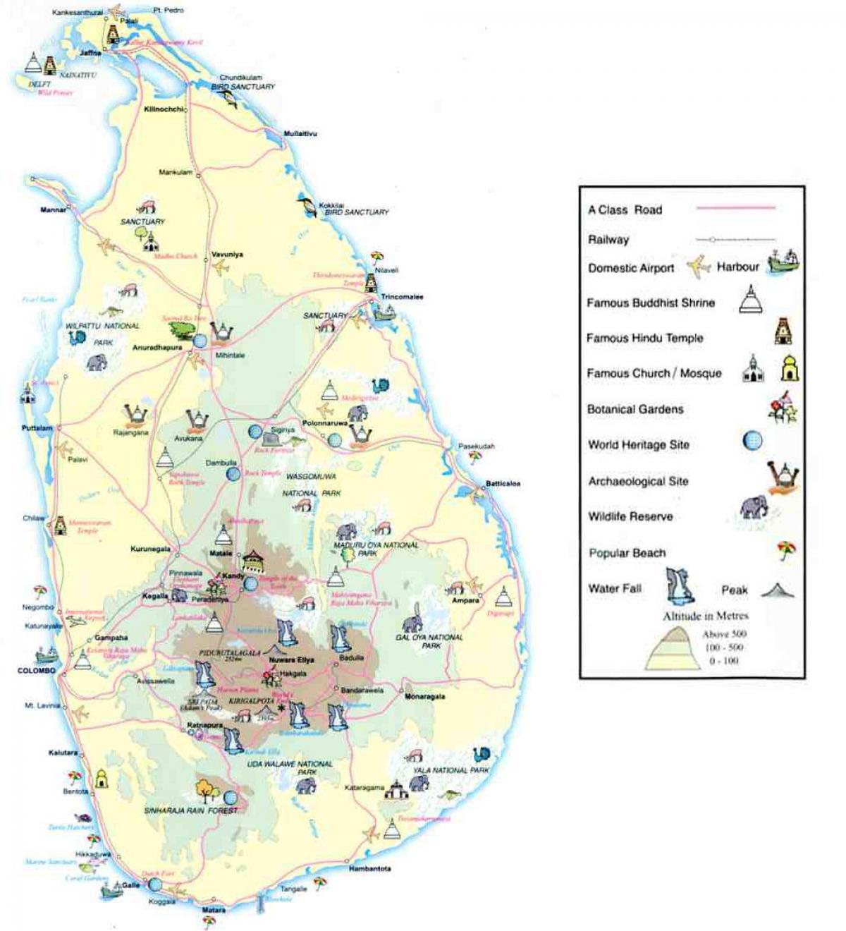 ನಕ್ಷೆ ಶ್ರೀಲಂಕಾ ನಕ್ಷೆ ಮಾಹಿತಿ