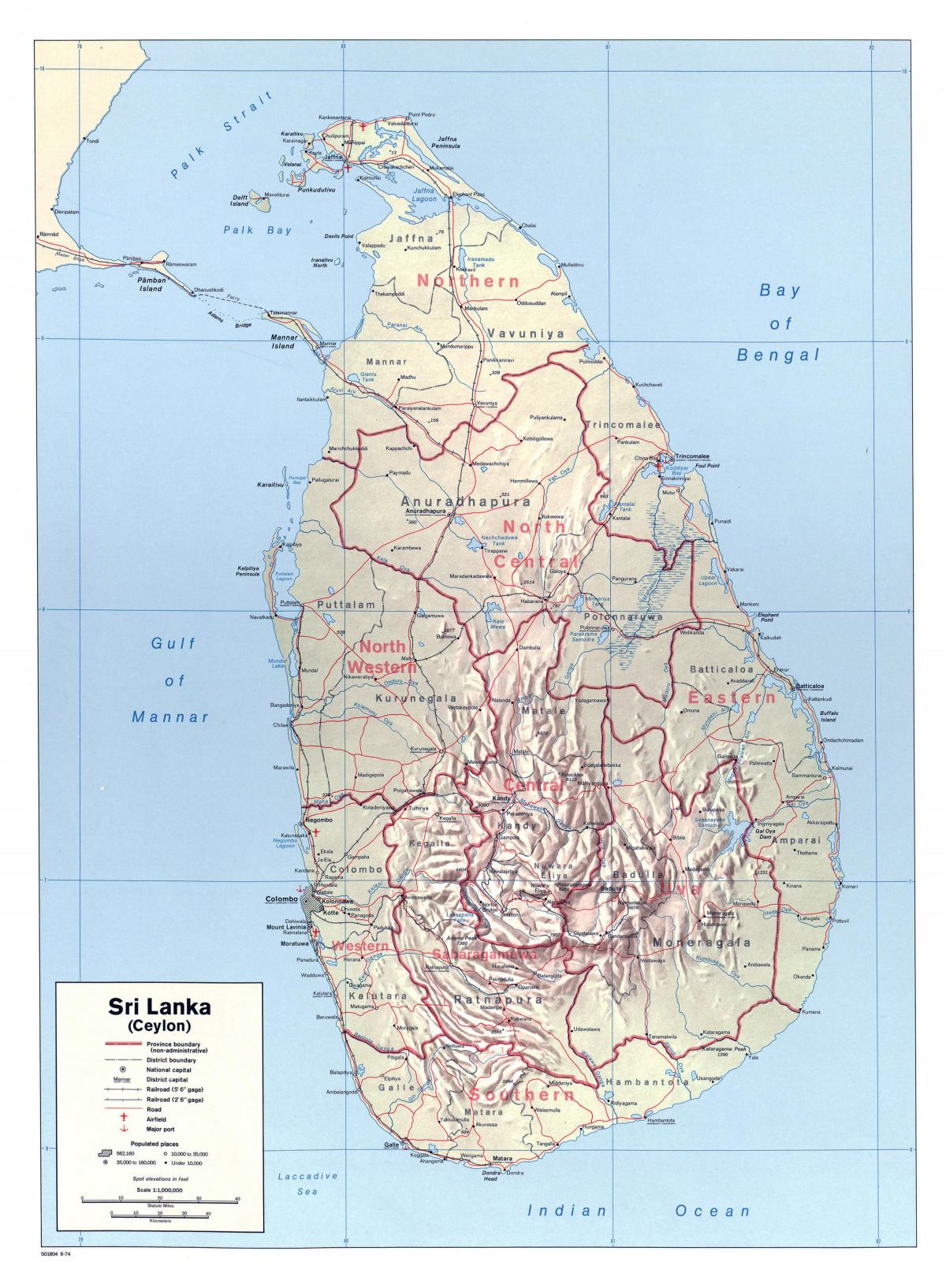 ನಕ್ಷೆ ಶ್ರೀಲಂಕಾ ಜೊತೆ ನಗರಗಳು