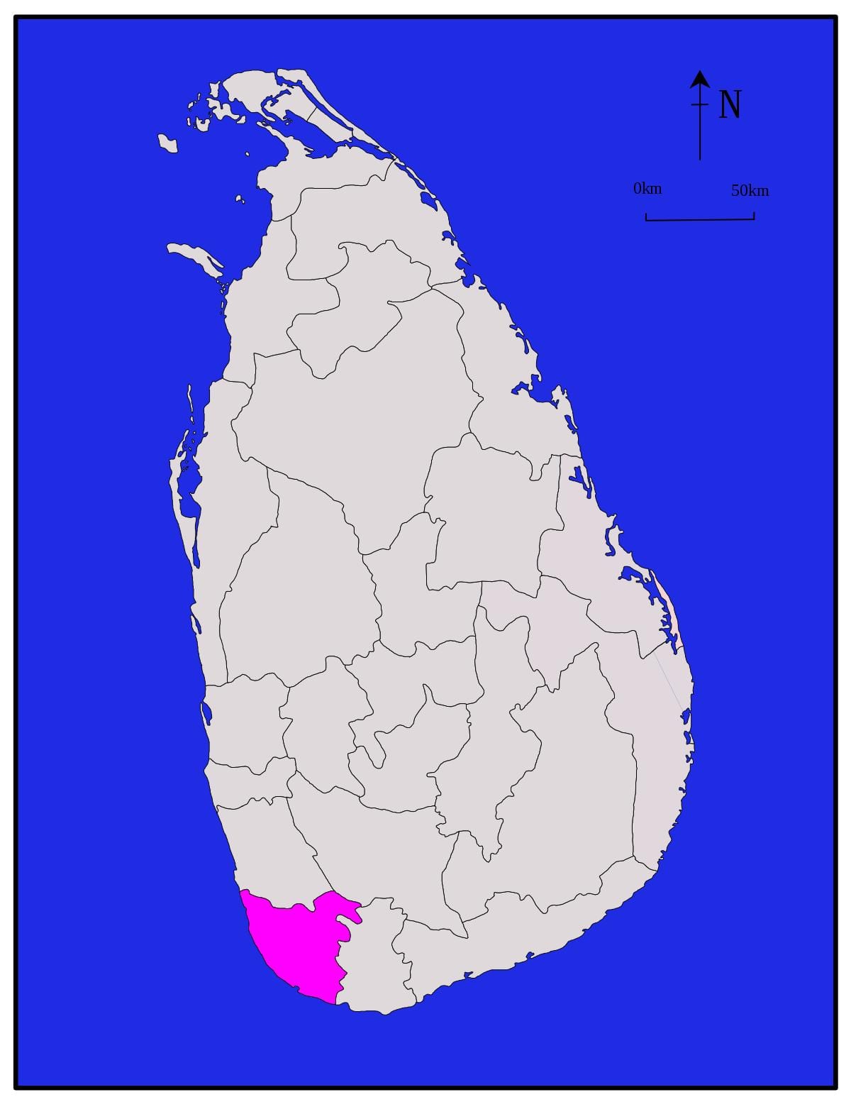 ನಕ್ಷೆ ಗ್ಯಾಲೆ ಆಫ್ ಶ್ರೀಲಂಕಾ