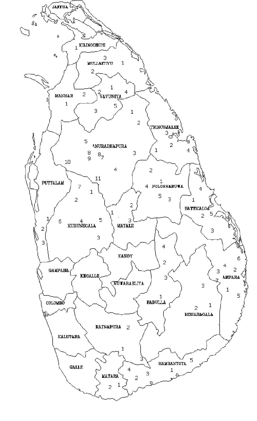 ನಕ್ಷೆ ಶ್ರೀಲಂಕಾ ನಕ್ಷೆ ಕಪ್ಪು ಮತ್ತು ಬಿಳಿ