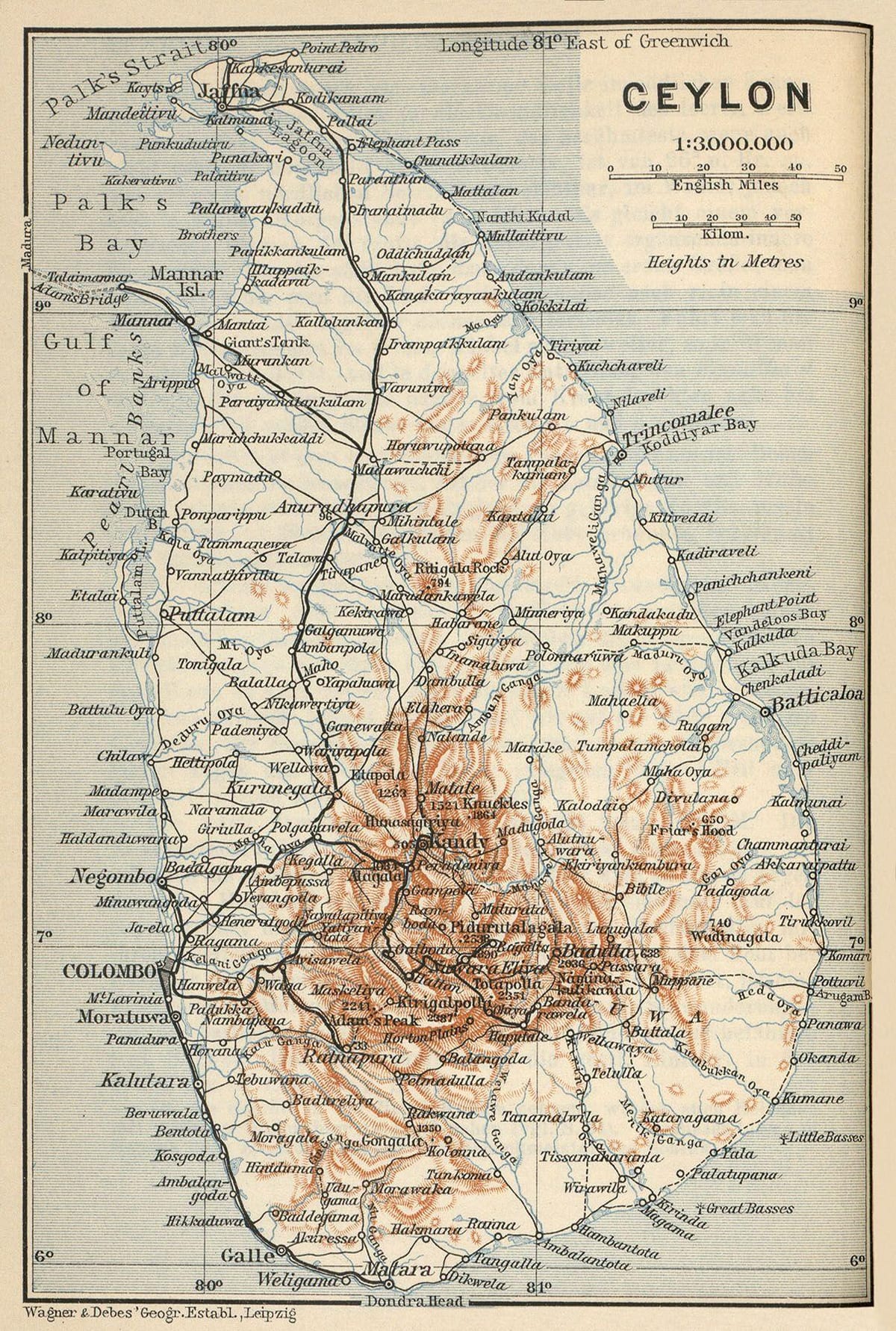 ಸಿಲೋನ್ ಮೇಲೆ ನಕ್ಷೆ