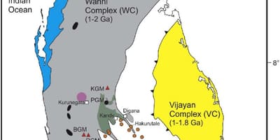 ನಕ್ಷೆ ಖನಿಜಗಳ ಶ್ರೀಲಂಕಾ
