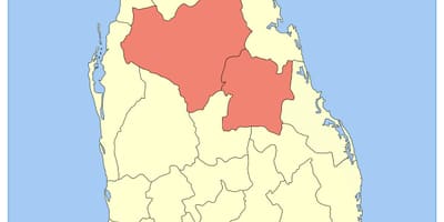 ಕೇಂದ್ರ ಪ್ರಾಂತ್ಯದ ಶ್ರೀಲಂಕಾ ನಕ್ಷೆ