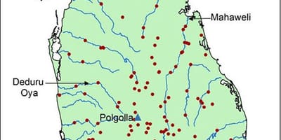 ನದಿ ನಕ್ಷೆ ಶ್ರೀಲಂಕಾ