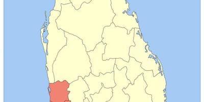 ನಕ್ಷೆ ಶ್ರೀಲಂಕಾ ಪಶ್ಚಿಮ ಪ್ರಾಂತ್ಯದ
