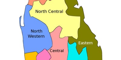 ಶ್ರೀಲಂಕಾ ನಕ್ಷೆ ಪ್ರಾಂತ್ಯಗಳಲ್ಲಿ ಜಿಲ್ಲೆಗಳು