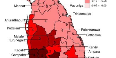 ನಕ್ಷೆ ಶ್ರೀಲಂಕಾ ಮಲೇರಿಯಾ