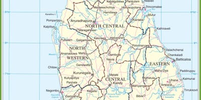 ನಕ್ಷೆ ಶ್ರೀಲಂಕಾ ರಾಜಕೀಯ