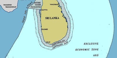 ನಕ್ಷೆ ಶ್ರೀಲಂಕಾ ಸಮುದ್ರ