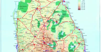 ನಕ್ಷೆ ಶ್ರೀಲಂಕಾ ಸಾರಿಗೆ