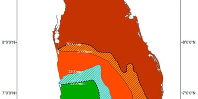 ಶ್ರೀಲಂಕಾ ಹವಾಮಾನ ವಲಯ ನಕ್ಷೆ