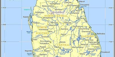 ನಕ್ಷೆ ಸರೋವರಗಳು ರಲ್ಲಿ ಶ್ರೀಲಂಕಾ