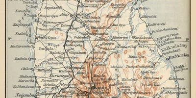 ಸಿಲೋನ್ ಮೇಲೆ ನಕ್ಷೆ